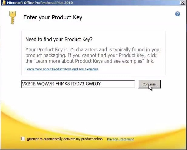 microsoft office 2010 free download with product key instructions