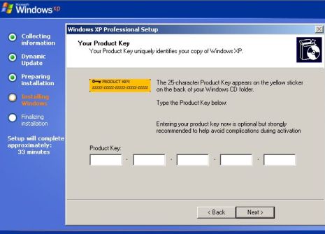 windows xp black edition no product key needed