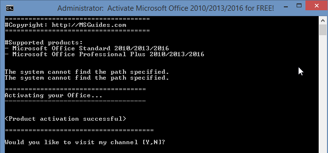 how do i find the activation code for my ms office professional plus 2016