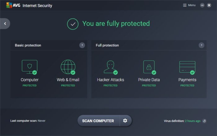 avg antivirus como una clave profesional de 8