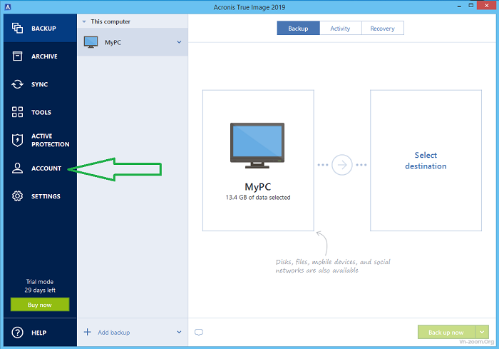 acronis true image cannot select destination drive