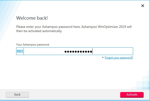 password ashampoo