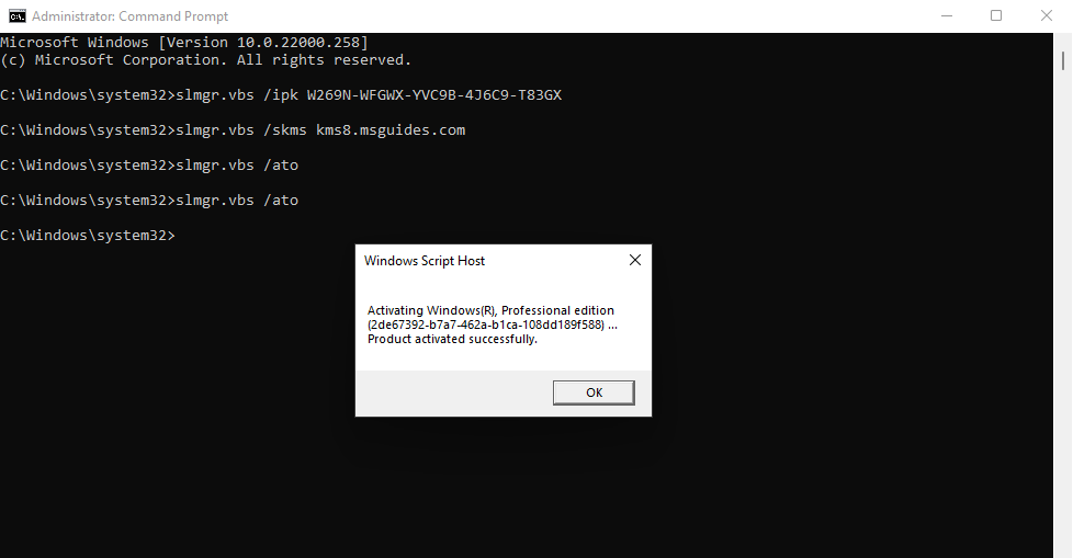 Windows 11 pro activation