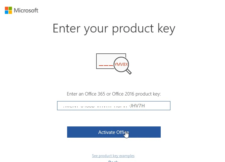 paste the office 2021 key to activate office 2021