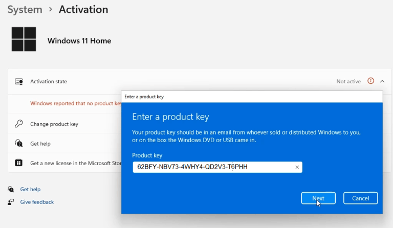 Buy Windows 11 Home product key