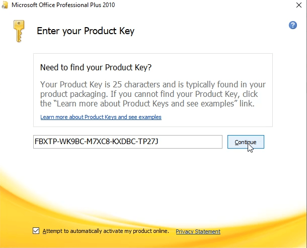 Free Microsoft Office 2010 Product Key