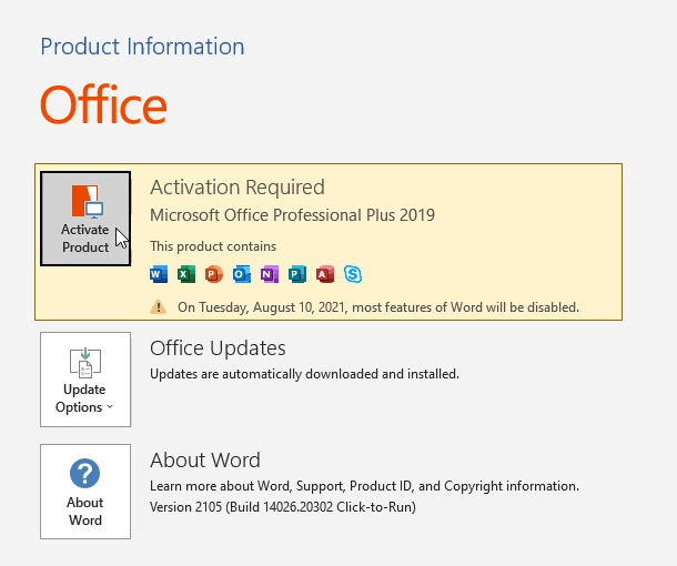 Free Microsoft Office 2019 Product Key