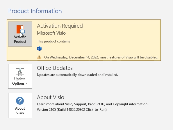 activate Microsoft Visio 2019 Pro