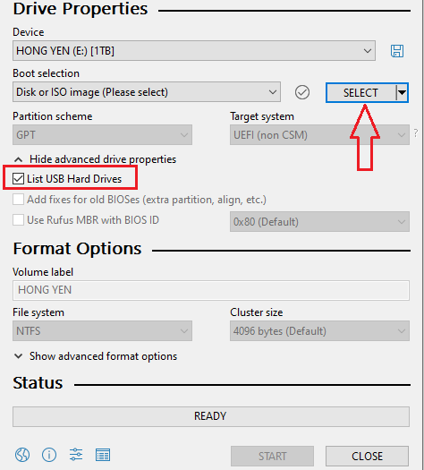 Create a Bootable ESXi Installer USB Flash Drive by Rufus