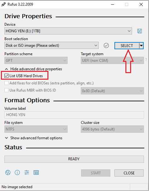 Create a Bootable ESXi Installer USB Flash Drive by Rufus