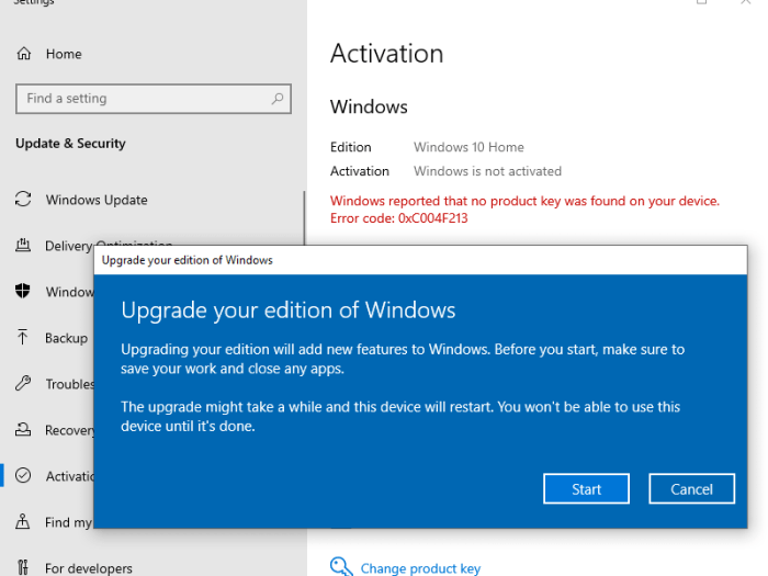 You use Windows 10 Pro upgrade key to upgrade Windows 10 Home to Pro