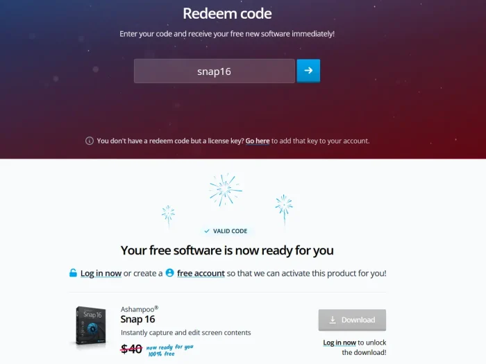 Ashampoo Snap 16 License Key Free